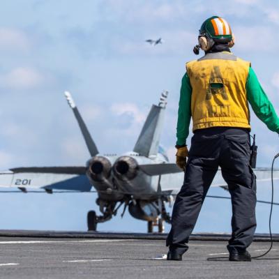 F/A-18 lands on USS Gerald R. Ford (CVN 78)
