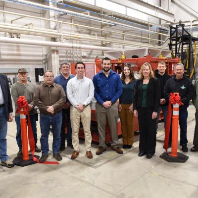 Ribbon cutting ceremony for new vibration table at Naval Air Warfare Center Aircraft Division Lakehurst