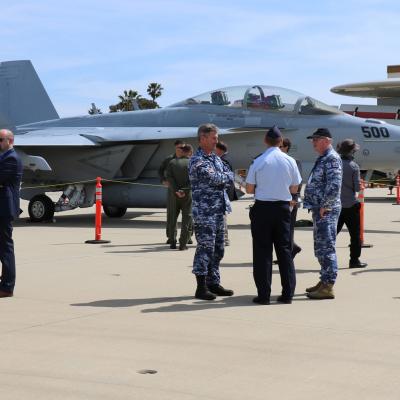 Static aircraft on display for the 48th EW Annual Symposium at Point Mugu