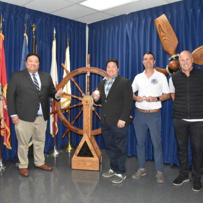 LtoR CAPT Luis "Rick" Rivera (FRCSW CO), Mr. Richard Lee, Mr. Justin Massey, Mr. John Funk, Mr. Thom Jarvis (FRCSW FST Lead)