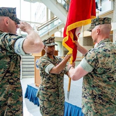 Brig. Gen. Tamara Campbell passes the leadership torch to Col. Russell Strange