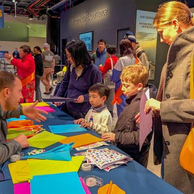 Team members from Lakehurst participates in Intrepid Museum Kids Week Event
