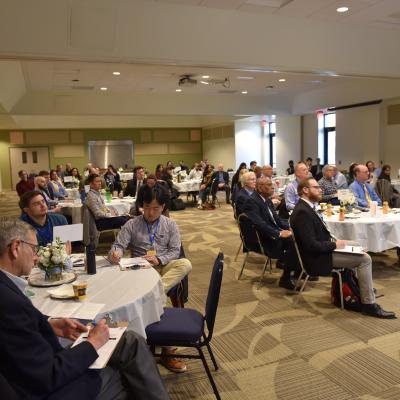 Audience and judges at the JSHS symposium