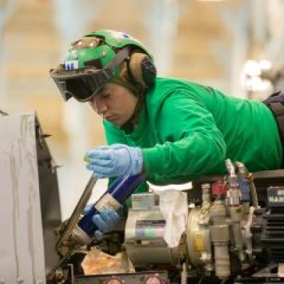 Maintenance on ship