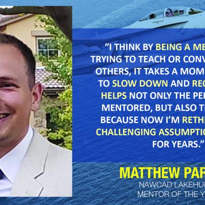 Photo and quote from Lakehurst's Mentor of the Year