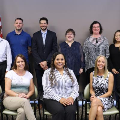 Cohort 18 Professional at all Levels leadership program graduates pose for a photo Nov. 19 in Point Mugu, California. (U.S. Navy photo by Kimberly Brown)
