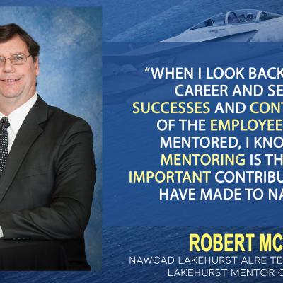 Rob McRae NAWCAD Lakehurst Mentor of the Year