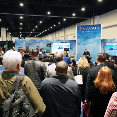 Crowd at Sea Air Space - NAVAIR Booth