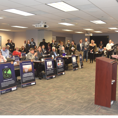 NAVAIR Deputy Commander Tom Rudowsky speaks at the FST