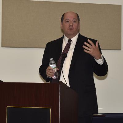 Thomas Rudowsky speaks at awards ceremony