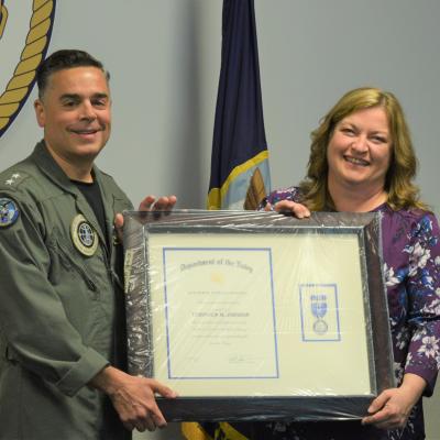 Johnson receives Navy Superior Civilian Service Award