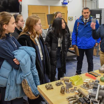 Students visit the Lakehurst Additive Manufacturing facility
