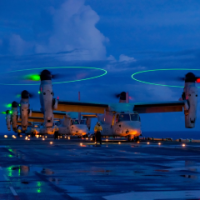 V-22s at night