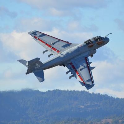EA-6B in flight and banking right