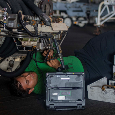 Maintenance aboard CVN 69