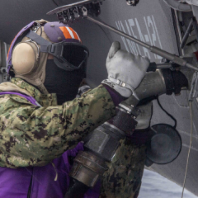 Refueling on deck