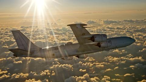 An E-6B Mercury in flight.