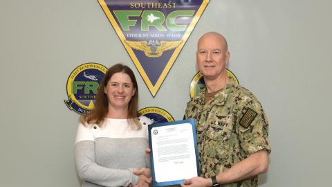 Fleet Readiness Center Southeast (FRCSE) recently announced their 2021 Naval Air Systems Command (NAVAIR) National Mentor of the Year Award winner as well as the recipients for the FRCSE Dora Quinlan Mentor Award.
