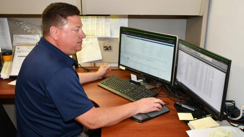 Technician tracking equipment