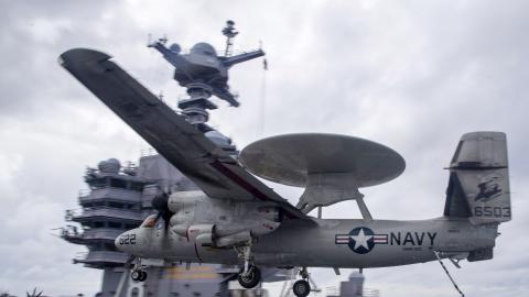 E-2D Advanced Hawkeye lands on USS Gerald R. Ford (CVN 78)