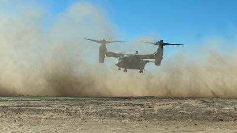 CMV-22B tests new expeditionary airfield matting