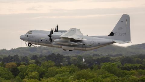 60th USMC KC-130J Takes Off in GA