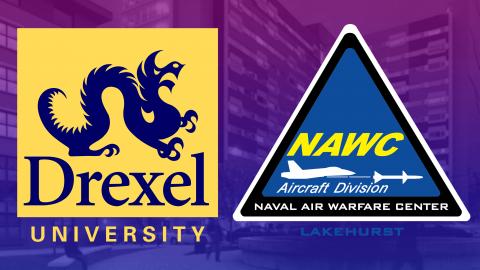 NAWCAD Lakehurst and Drexel University logos