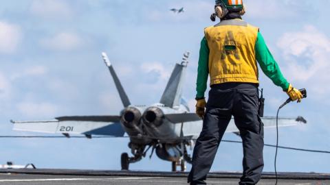 F/A-18 lands on USS Gerald R. Ford (CVN 78)
