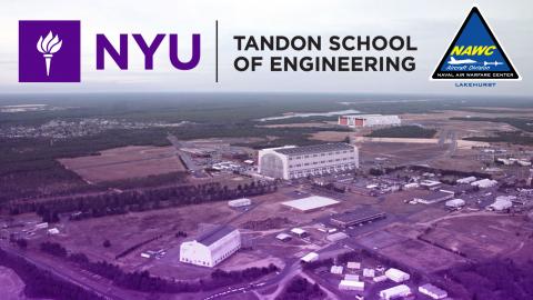 NYU and NAWCAD Lakehurst logos