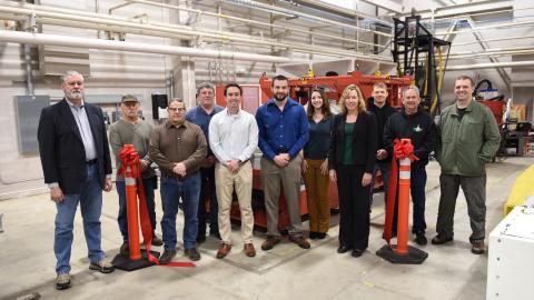 Ribbon cutting ceremony  for new vibration table at Naval Air Warfare Center Aircraft Division Lakehurst