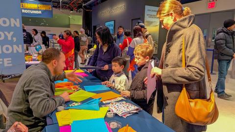 Team members from NAWCAD Lakehurst participated in the annual Intrepid Museum Kids Week Event