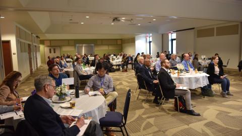 Audience and judges at the JSHS symposium