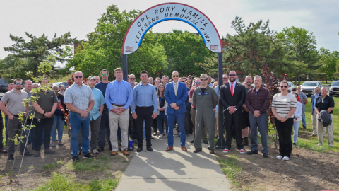 NAWCAD Lakehurst dedicated a park to veterans
