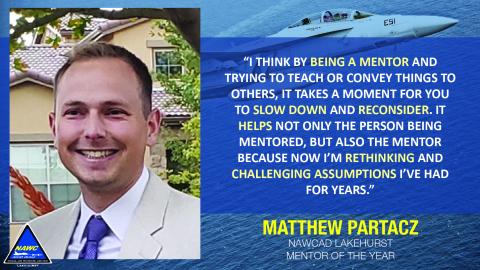Photo and quote from Lakehurst's Mentor of the Year
