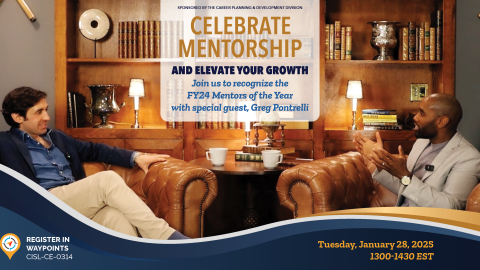celebrate mentorship and elevate your growth. join us to recognize the fy24 mentors of the year with special guest Greg Pontrelli