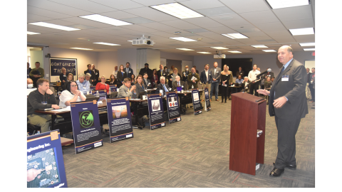NAVAIR Deputy Commander Tom Rudowsky speaks at the FST