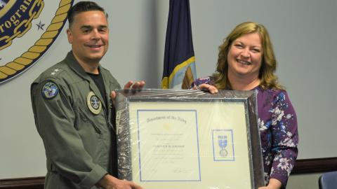 Johnson receives Navy Superior Civilian Service Award