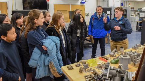 Students visited NAWCAD Lakehurst, exploring cutting-edge research labs and testing facilities.