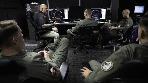 Navy engineers train Marine Corps unmanned air vehicle operators on how to use Guardian, a ground-based detect and avoid system.