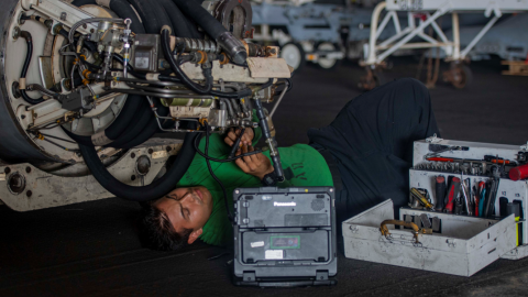 Maintenance aboard CVN 69