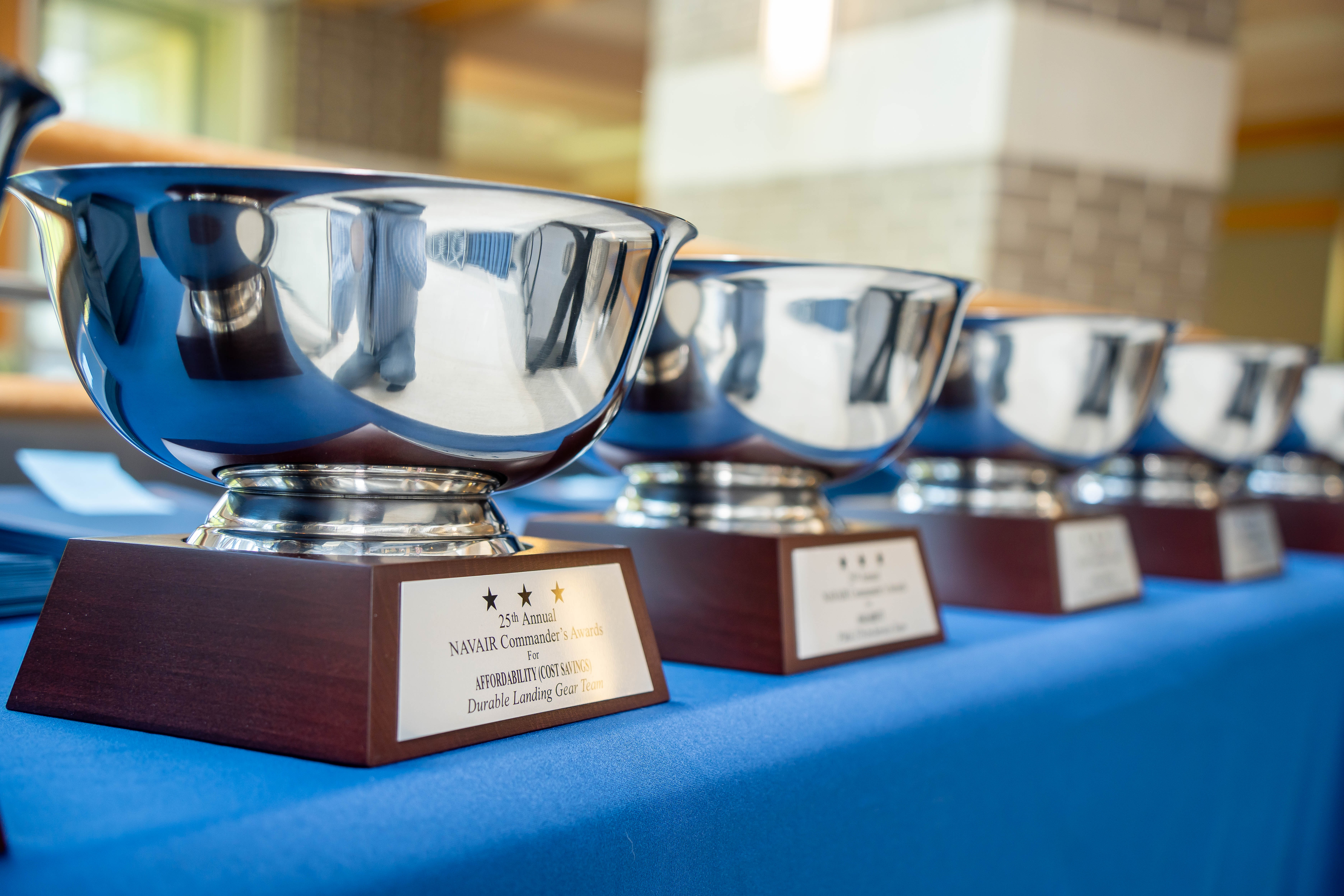 Commander's Awards trophies pictured